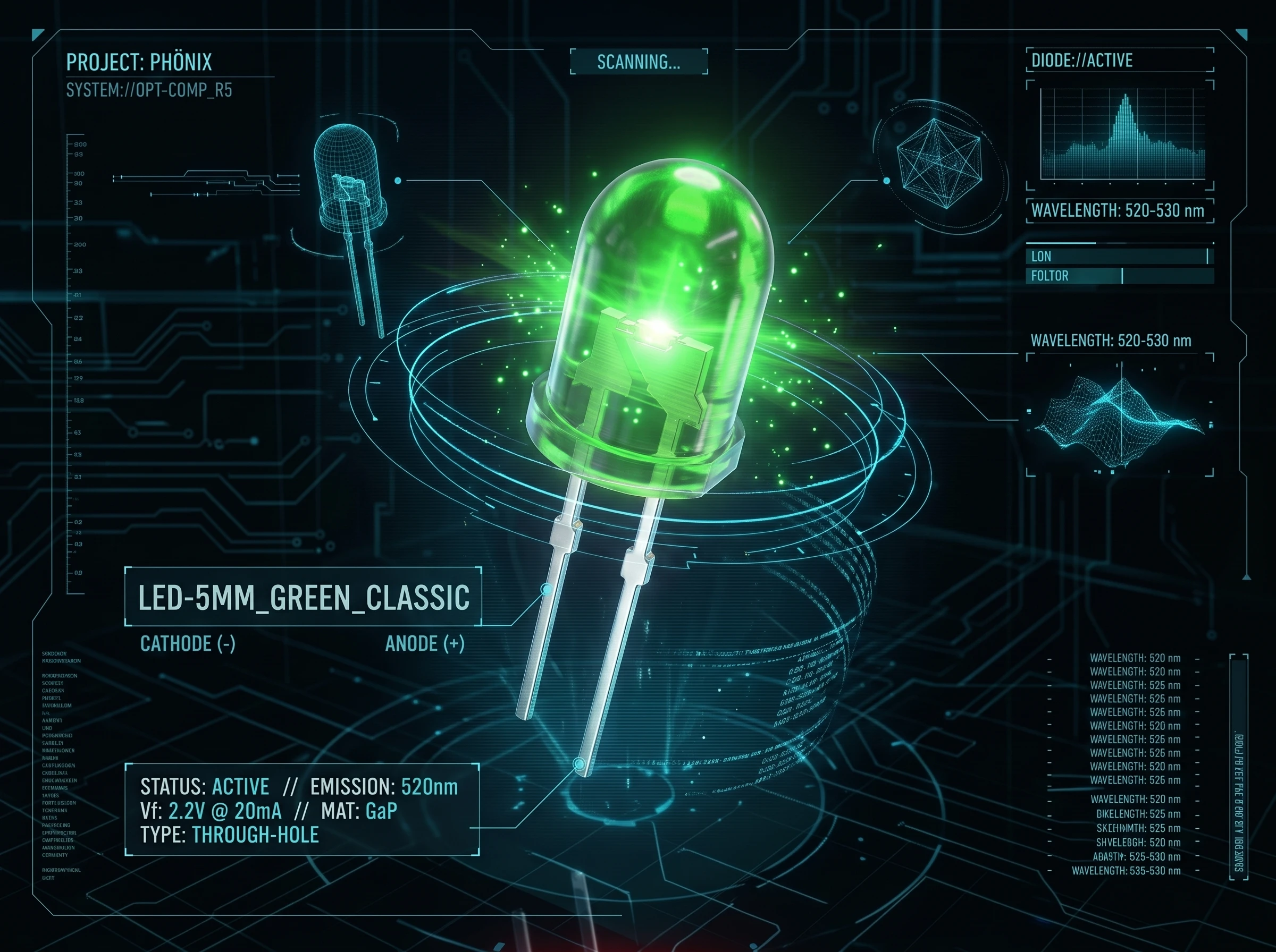 5mm Green LED