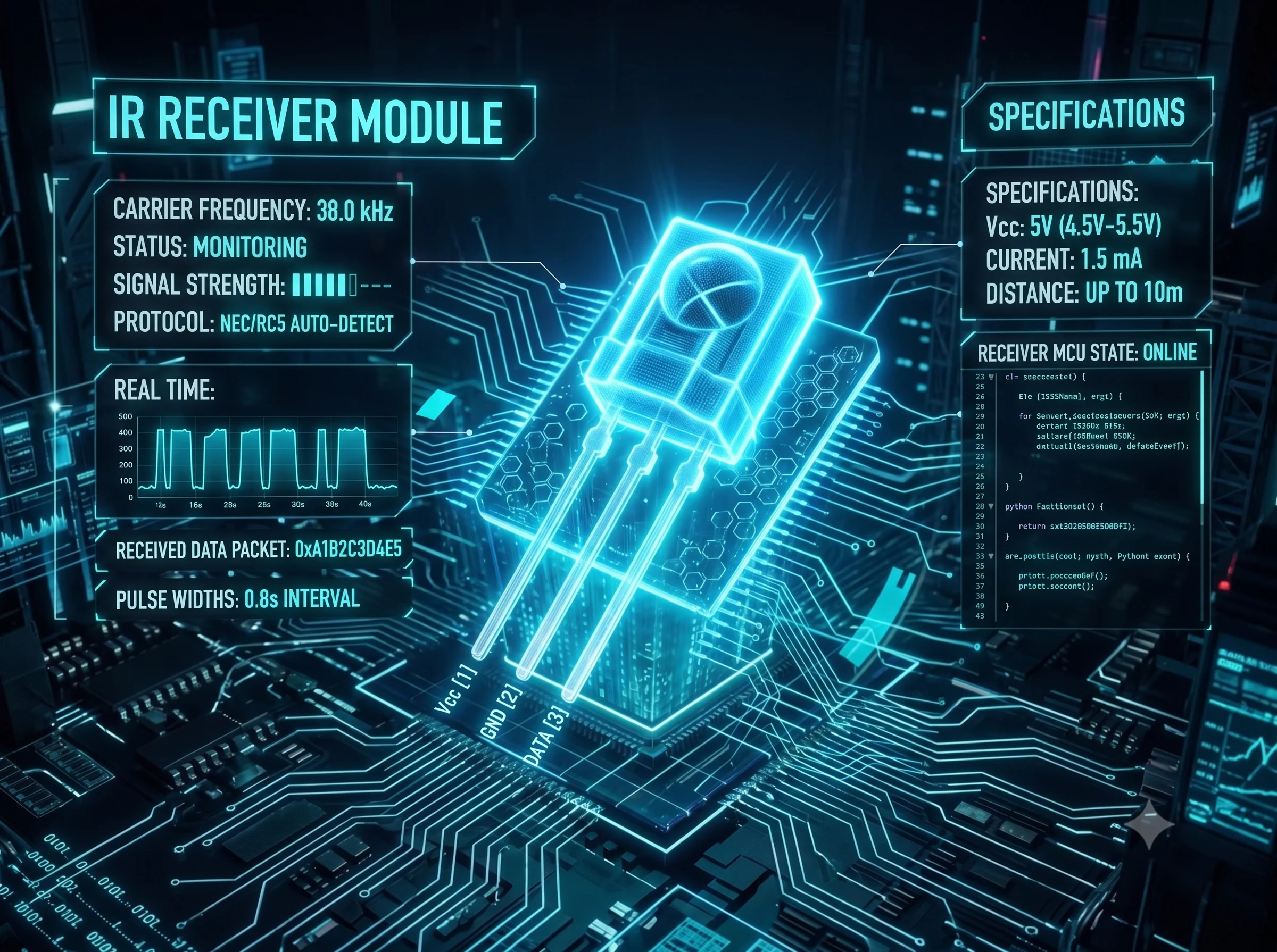 38kHz IR Receiver Hologram