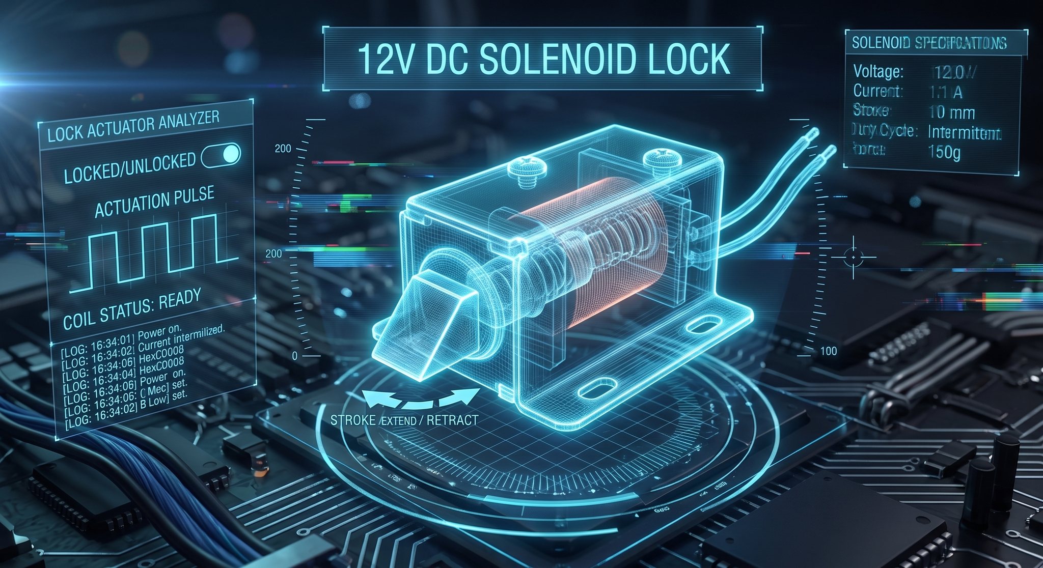 12V Solenoid Door Strike Lock