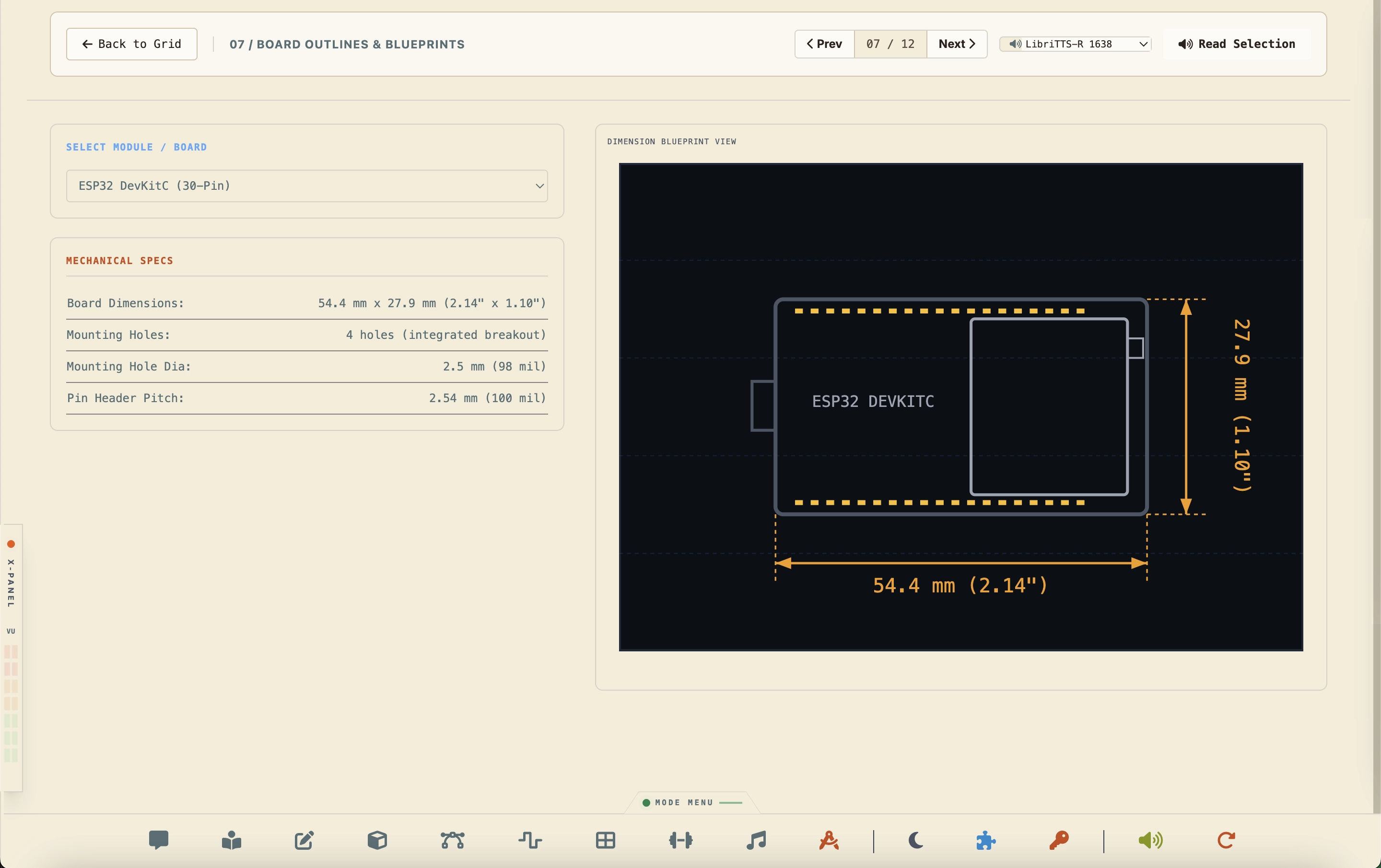Board Outlines & Drawings CAD Wireframes