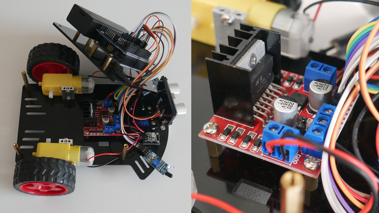 Arduino smart car kit built Hosyound disassembled