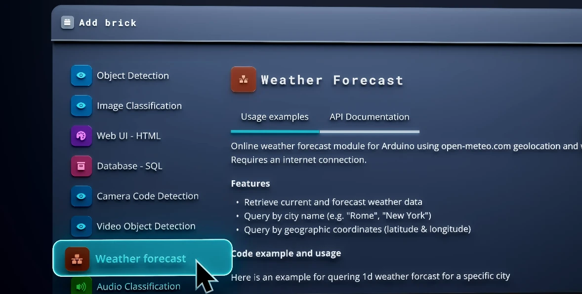 arduino labs app weather module