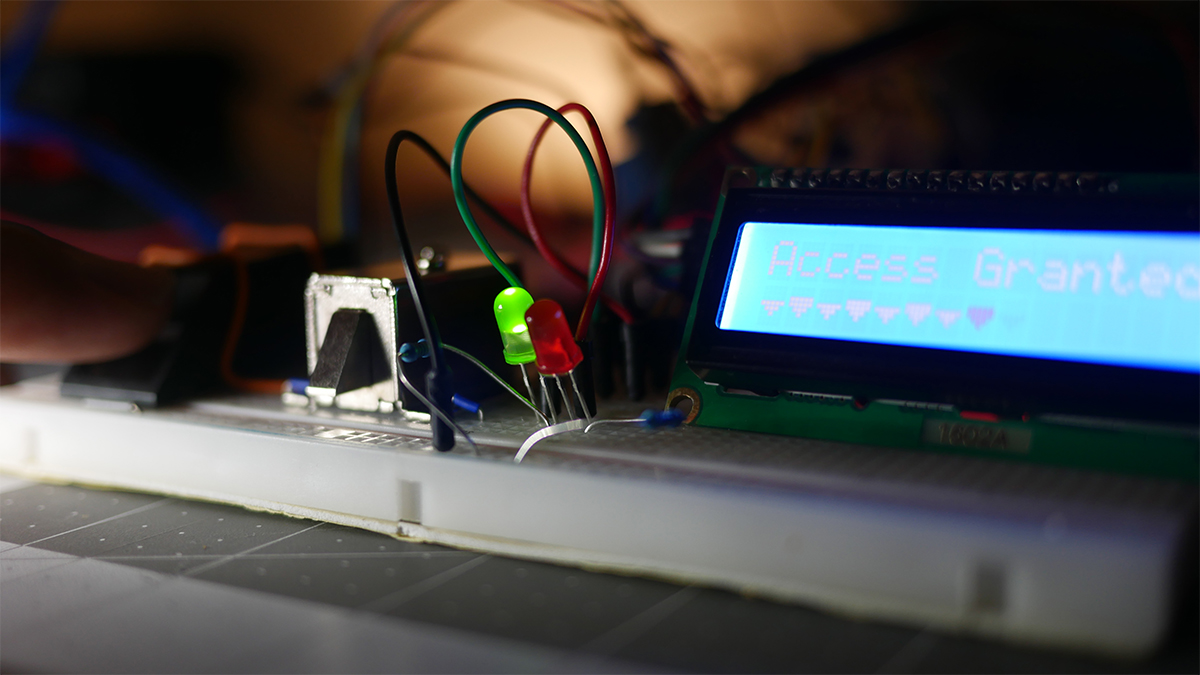 Correct display on LCD showing Access Granted