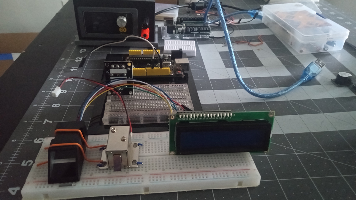 Layout of everything on the table positioned where I wanted it all before wiring
